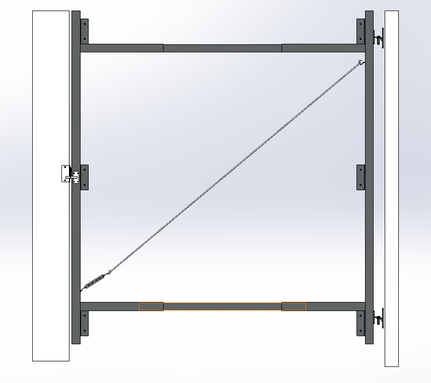 A Gate Frame Kit WIth Hinge